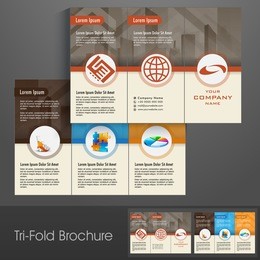 professional business three fold flyer template, corporate brochure or cover design, can be use for publishing, print and presentation.