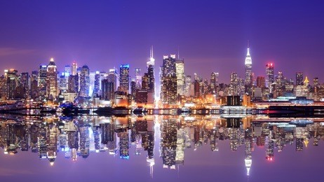 panorama of midtown new york city