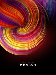 color flow abstract shape poster design. vector illustration eps10
