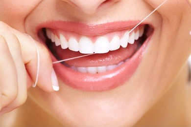 beautiful woman smile. dental health care clinic.