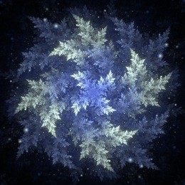 frozen snowflake, christmas winter theme, digital artwork for creative graphic design