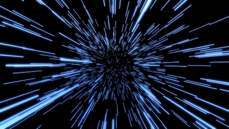 space travelling in the speed of light.  abstract light, fibre-optic. super speed. particle or space traveling. particle zoom background.