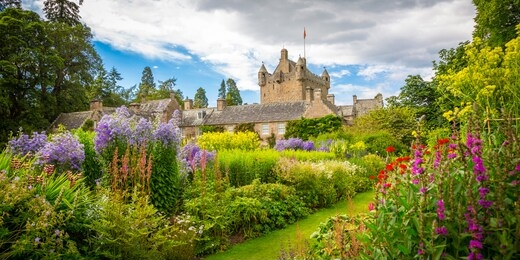 romantic cawdor castle with gardens near inverness, scotland