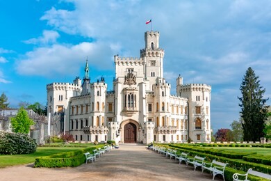 hluboka nad vltavou castle in czech republic