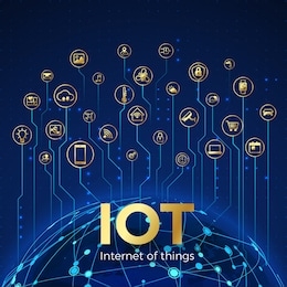 iot concept. internet of things. global network connection. monitoring and control smart systems icons. vector illustration