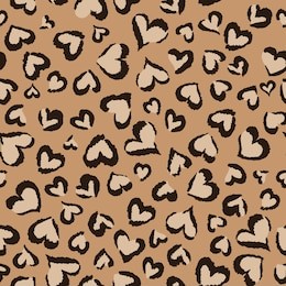 animal hearts seamless background
