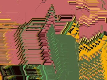 aesthetic pixelated screen flaw, glitch effect, abstract digital art, flowing paint, mix medias. fashion 8 bits style, retro pop modern, technologie, trendy designing motif. high quality image details