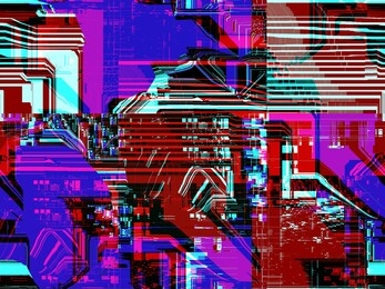 aesthetic pixelated screen flaw, glitch effect, abstract digital art, flowing paint, mix medias. fashion 8 bits style, retro pop modern, technologie, trendy designing motif. high quality image details