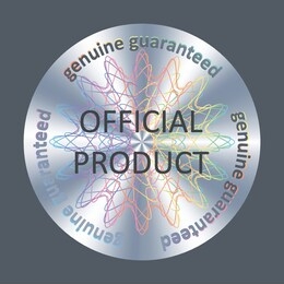official product metallic round hologram realistic sticker. vector element for product quality guarantee