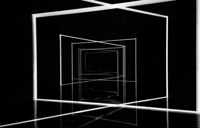 abstract geometric lines sci-fi future space art black background material