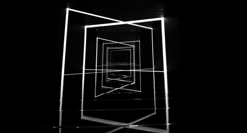 abstract geometric lines sci-fi future space art black background material