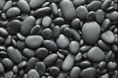 black pebble as a background