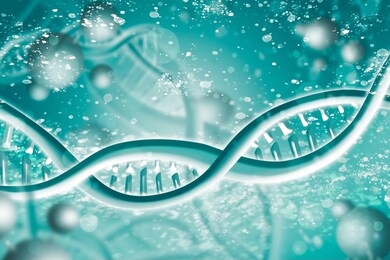 double helix dna chain brilliant. concept of science, medicine and research