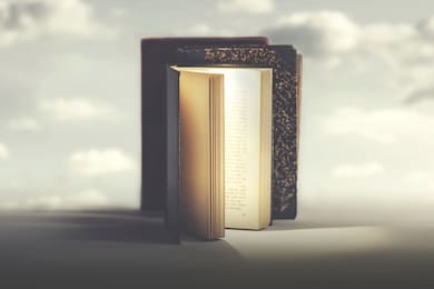 surreal door to enter a fantasy world