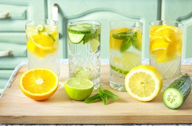 home made healthy vitamin-fortified water.