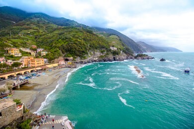 monterosso al mare, one of the five famous coastal village in the cinque terre national park, liguria, italy