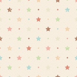 retro seamless pattern. color grunge stars and dots on beige textured background