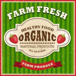 retro farm fresh poster design