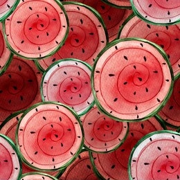 slice of watermelons. watermelon seamless pattern.