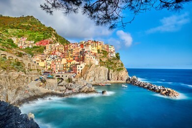 manarola - one of five cities in cinque terre, italy