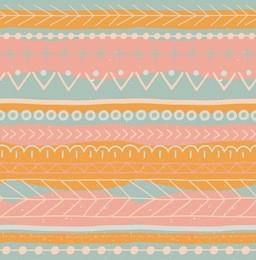 abstract ethnic seamless pattern. hand-drawn geometric background. vector illustration