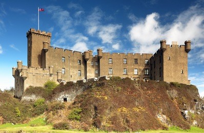 dunvegan castle on the isle of skye, scotland.