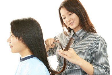 portrait of an asian hairdresser