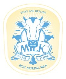 milk label design template.