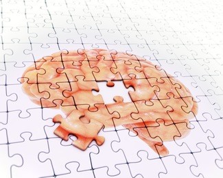 brain jigsaw puzzle - memory concept illustration