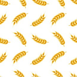 wheat ears seamless pattern. vector illustration