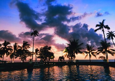 sunset in kuta beach 1