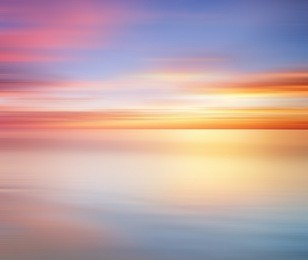 long exposure of colorful sunset for background