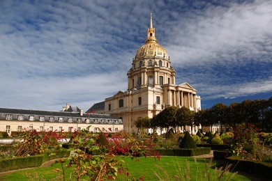 paris, les invalides in spring time, famous landmark, france