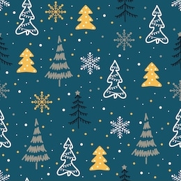 vector seamless pattern of christmas tree
