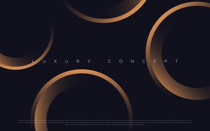 black premium background with luxury dark golden geometric elements. rich background for poster, banner, flyer etc. vector eps