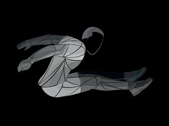 long jump  vector illustration sport