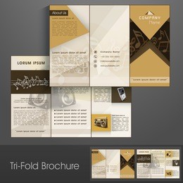 professional business three fold flyer template, corporate brochure or cover design, can be use for publishing, print and presentation.