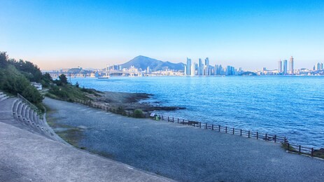 haeundae view from igidae park, busan, south korea, asia