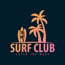surfing graphics and emblems for web design or print. surfer logo templates. surf club or shop