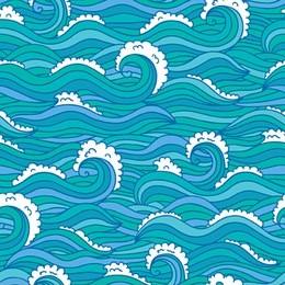 sea waves seamless pattern