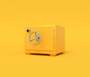 vintage safe deposit. illustration with empty place for text. 3d rendering