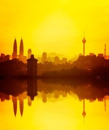 golden hour at kuala lumpur