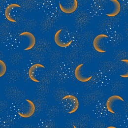 astronomical space vector seamless pattern with stars and constellations. on a night sky design for fashion, fabric, web, wallpaper, wrapping and all prints on fresh blue background color