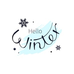 stock vector illustration hello winter. winter design. snowflakes, snowfall, snow. templates for placards, banners, flyers, presentations, reports. lettering design. eps10