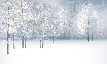 vector of winter landscape.