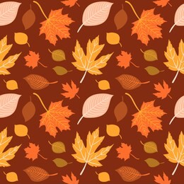 vector hand drawn autumn seamless pattern