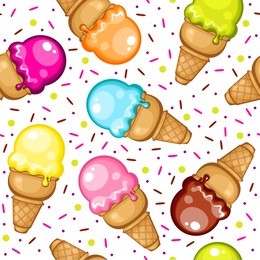 vector ice cream cone pattern