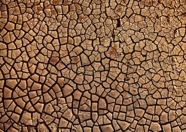 desert aerial view. beautiful cracks in the ground. texture, deep crack. effects of heat and drought. effects of global warming. cracked desert landscape