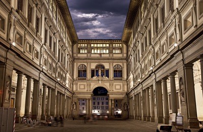 uffizi gallery, primary art museum of florence. tuscany, italy 