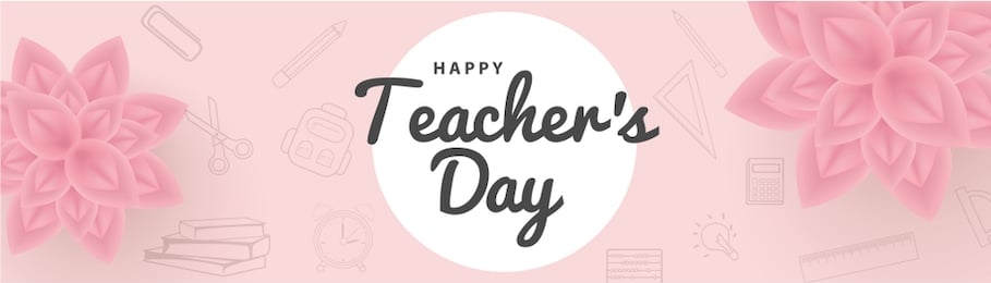 illustration of 5th september happy teacher's day background.